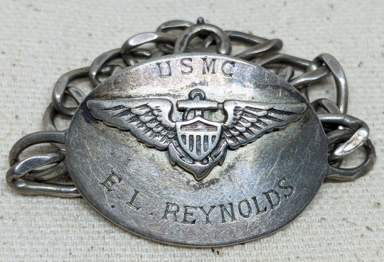 World War 2 Sterling Silver I.D. Locket Bracelet US Air Corps w/  Name/Serial