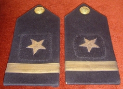 Interesting Pair of WWI Era USN Ensign Shoulder Boards with Tailor-Applied Star