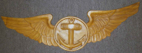 1930's - WWII US Navy Observer Wing Plaque in Light Tropical Wood