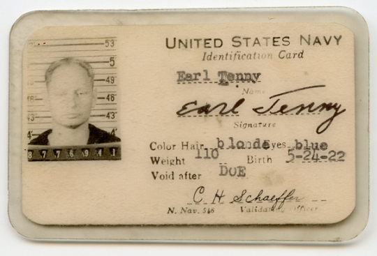 Wwii Usn Photo Id Card For E Tenny Flying Tiger Antiques Online Store