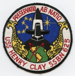 1960s US Navy USS Henry Clay SSBN-625 Nuclear Sub Jacket Patch