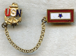 Sterling WWII USN Navy Son-in-Service Pin by Coro