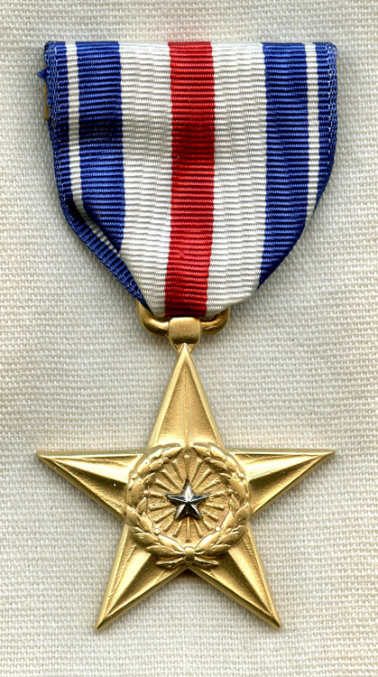 Vietnam War Era Silver Star Medal with Maker Mark: Flying Tiger