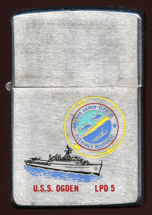 1978 USS Ogden (LPD-5) Zippo Lighter <p> NO LONGER AVAILABLE