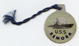 WWII Submarine Launch Tag for the USS Remora SS-487 in Lesser Condition