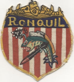 Ca 1960 Japanese-Made US Navy USS Ronquil SS-396 Patch