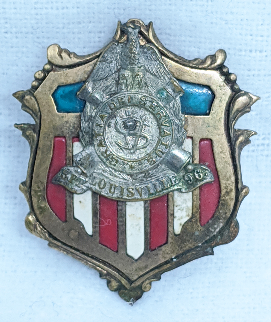 Rare 1896 Sons of Veterans Attendee Badge For the Louisville, KY ...