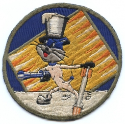 Circa 1948 USN Fighter Squadron (VF-71) Jacket Patch with Gambling Cat