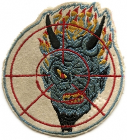 Ext. Rare Ca Early 1948 USN VF-10A Jacket Patch<p>Prototype of VF-74 Bedevilers