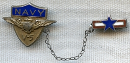 Wonderful WWII Ca 1943-44 US Navy V-5 Training Program Son-in-Service Pin.