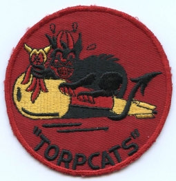 Great WWII US Navy Torpedo Squadron 5 (VT-5) "Torpcats" Jacket Patch