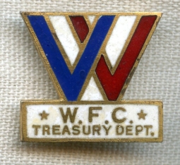 Ca. Late 1930s War Finance Corporation (WFC) US Treasury Department Sterling Lapel Pin