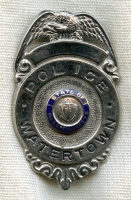 1950s Watertown, Massachusetts Police Department Badge in Shirt or Wallet Size