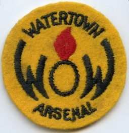 Rare & Great WWII Homefront Woman Ordnance Worker Watertown, MA Arsenal Shoulder Patch