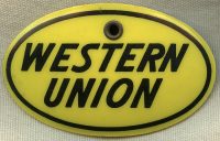 Great WWII Period Western Union Messenger Celluloid Badge