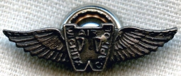 Circa 1930 Sterling Wichita (Kansas) Air Capitol Lapel Pin by Levitt