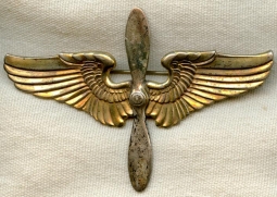 Large WWII Winged Propeller Sweetheart Pin by TruArt