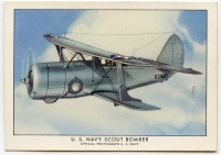 1940 Wings Cigarettes Card Series A #18 (Curtiss SBC-4) of  Set T87 in Near Mint Condition