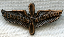 1920s Wildwood (New Jersey) Aero Club Lapel Wing