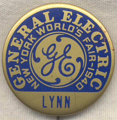 1940 New York City (NYC) World's Fair GE Celluloid Badge: Flying Tiger ...