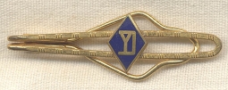 WWI US Army 26th Division (Yankee Division) Veteran's Tie Bar by Robbins