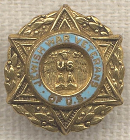 Beautiful WWI Jewish War Veterans of US Lapel Pin<p> NO LONGER AVAILABLE