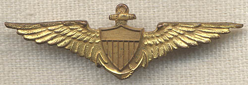 WWI USN Pilot's Cap Wing: Flying Tiger Antiques Online Store