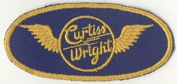 WWII Curtiss-Wright Factory Patch Embroidered on Twill