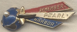 Classic WWII "Remember Pearl Harbor" Donation Badge