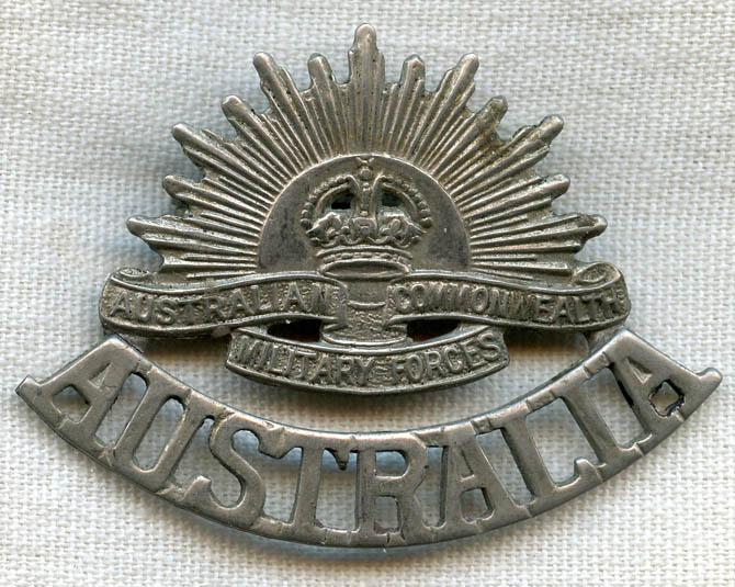 WWI Era Australian Military Forces Sweetheart Pin Made from Collar ...