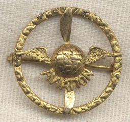 French-Made WWI US Aviation Sweetheart Pin