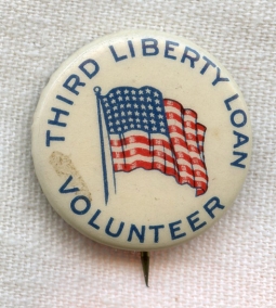 World War I 3rd Liberty Loan Volunteer Pin