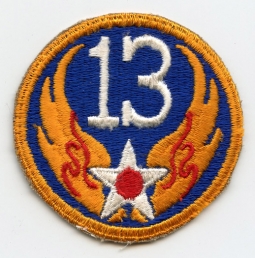 WWII USAAF 13th Air Force Patch, Unworn