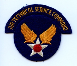 WWII USAAF Air Tech Service Command 1-Piece Patch