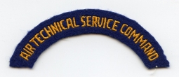 WWII USAAF Air Technical Service Command Arc on Wool Felt