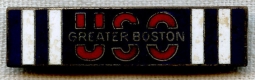 WWII Greater Boston United Service Organizations (USO) Pin in Sterling