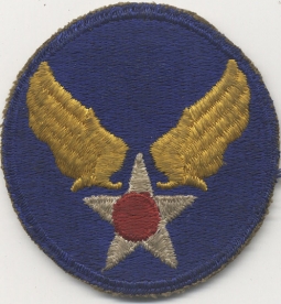 WWII USAAF HQ Green Back Shoulder Patch