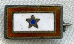 Gilt Sterling WWII Son-in-Service Pin with Heavy Star Outline