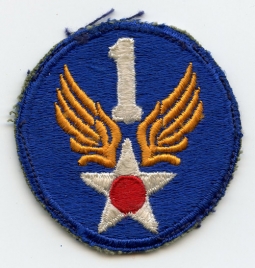 WWII USAAF 1st Air Force Patch, Lightly Used