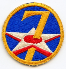 WWII United States 7th Air Force Patch, Lightly Used