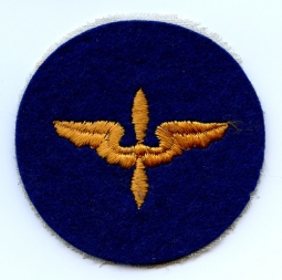 WWII USAAF Cadet Patch on Wool Felt