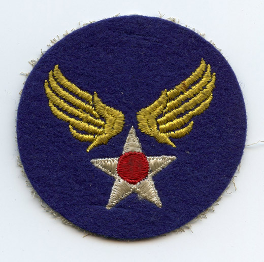 WWII USAAF HQ Shoulder Patch on Wool Felt With O/D Bobbin Thread and No ...