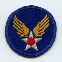 WWII USAAF Headquarters Bordered Shoulder Patch on Wool Felt