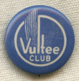 WWII Vultee Aircraft "Vultee Club" Celluloid Pin