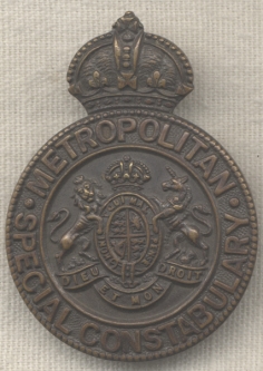 World War I-Era London, England Special Constabulary Badge