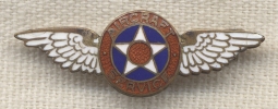 Numbered WWI US Aircraft Service Enameled Pin