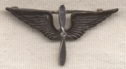 WWI US Air Service (USAS) Officer Collar Insignia with Sterling Propeller