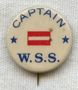 WWI War Savings Service (WSS) Celluloid Captain Rank Pin